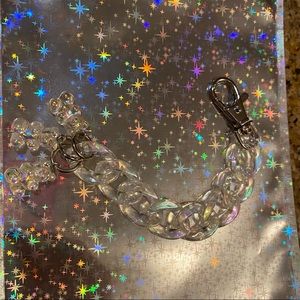 Iridescent Bear Chain Bag Charm